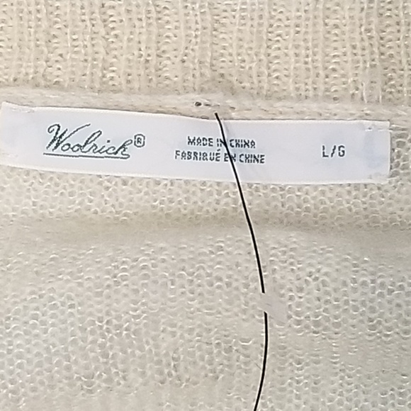 WOOLRICH NWT Womens Cream Crew Neck Sweater Size L - Picture 8 of 8